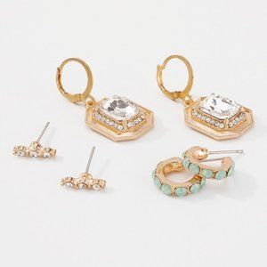 5/$35 BUNDLE DEAL! Geometric Stone Earrings Set NEW